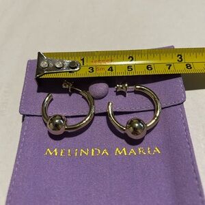 Melinda Maria Life’s a Ball Gold Hoop Earrings